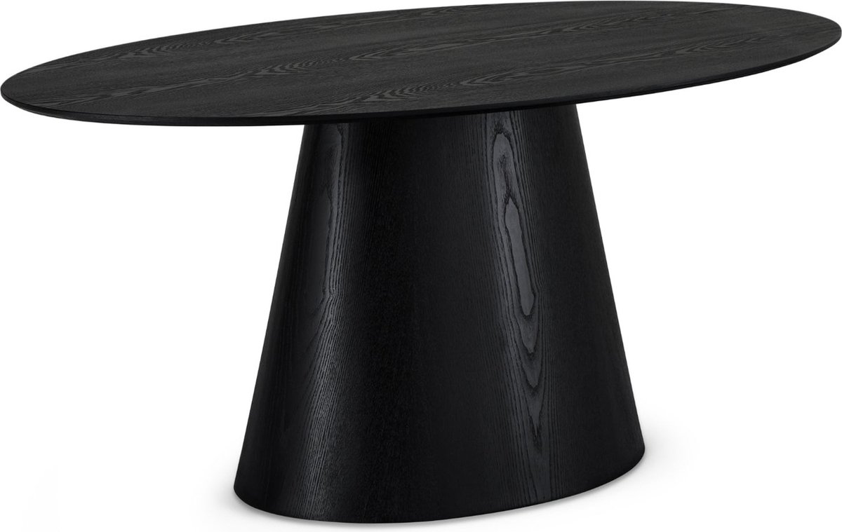 G***-M Giga Meubel Eettafel Tango - Ovaal 160cm - Zwart Eikenhout - 4-6 Personen