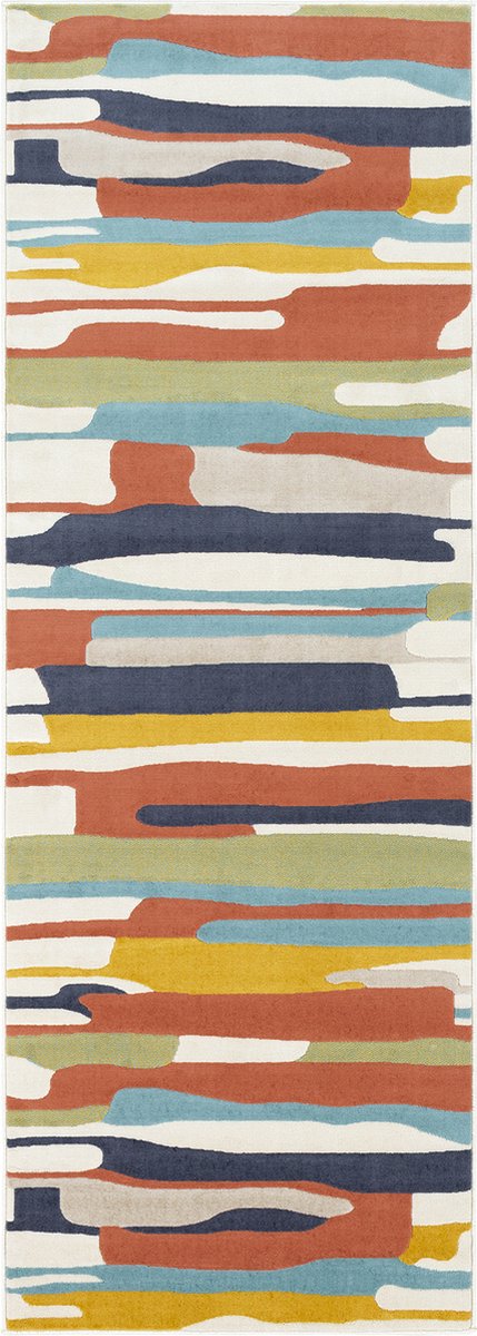 SURYA - ANAIS - Scandinavisch boho tapijt - Meerkleurig/oranje