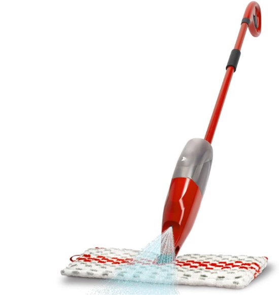 Foto: Mop 1 2 spray max 650 ml microvezelmop met sproeifunctie mop zonder emmer geschikt voor alle vloertypes herbruikbare microvezelpad duurzame mop vileda love it clean