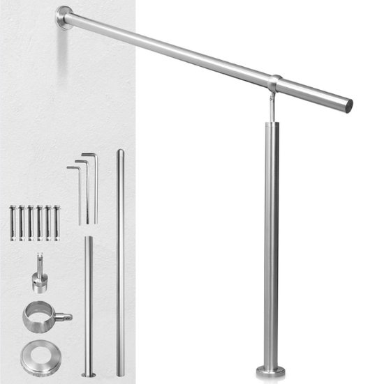 Ivol Rvs Geborsteld Trapleuning 50 Cm 2 Houders
