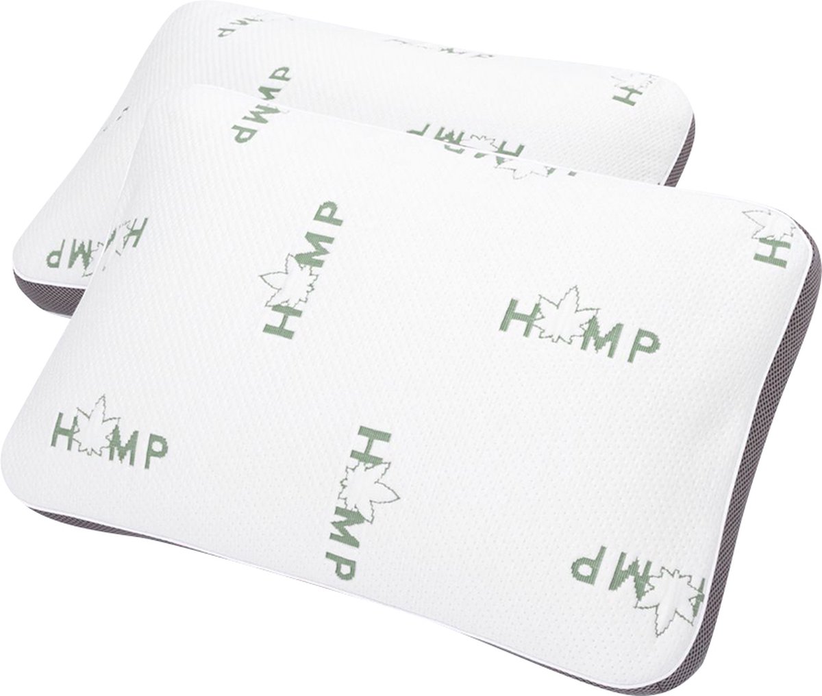 Traagschuim Hoofdkussen met 3D-rand - Hemp/Katoen - Zydante Swisstech®