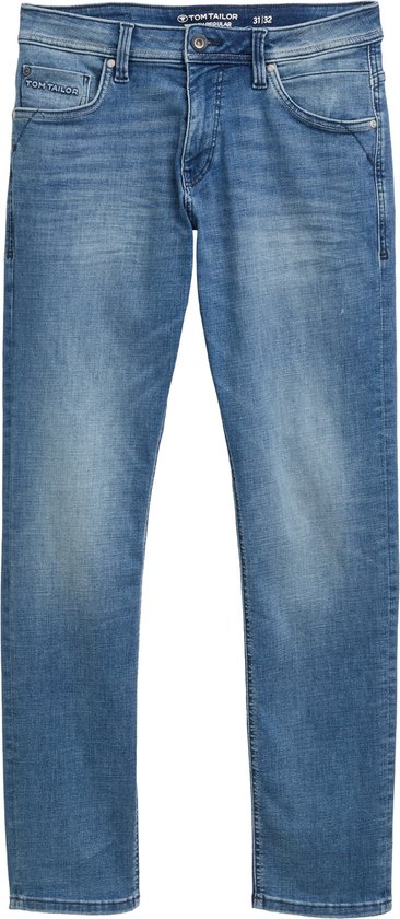 TOM TAILOR Heren Jeans Josh Regular Slim Jeans, Blue Black Denim., 32