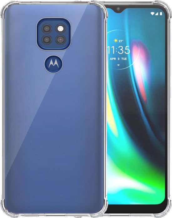 Coque de téléphone compatible avec Motorola Moto G9 Play transparente - Coque en Siliconen TPU antichoc avec pare-chocs transparente - Smartphonica compatible avec Motorola Moto G9 Play