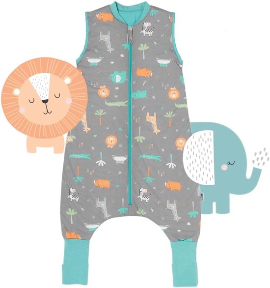 Slaapzak met Voeten Zomer 110 cm - Kinderslaapzak met Benen en Verlengde Manchetten - 1 Tog - Geschikt voor Lichaamslengte 110-120 cm