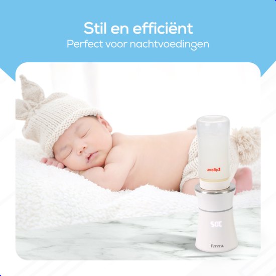 Ferera Flessenwarmer - Onderweg & Thuis - Draagbare Flessenwarmer - Draadloos - BPA-Vrij - Inclusief Adapter - Waterdicht Opbergtasje - 7 Kopstukken - Geschikt Voor Alle Babyfles Merken — afbeelding 3