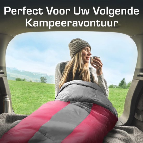 Premium Mummie Winter Slaapzak - 300 GSM Vulling en Waterafstotend - 4 Seizoenen - Ideaal voor Camping, Backpacken en Festivals van Merkloos — afbeelding 3