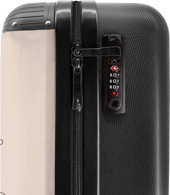 NoBoringSuitcases.com® - Valise cabine Carte du monde - Simple - Avion - Bagage à main - Valise de voyage - Valise chariot - Valises 55x40x20 cm - 55x35x25 cm