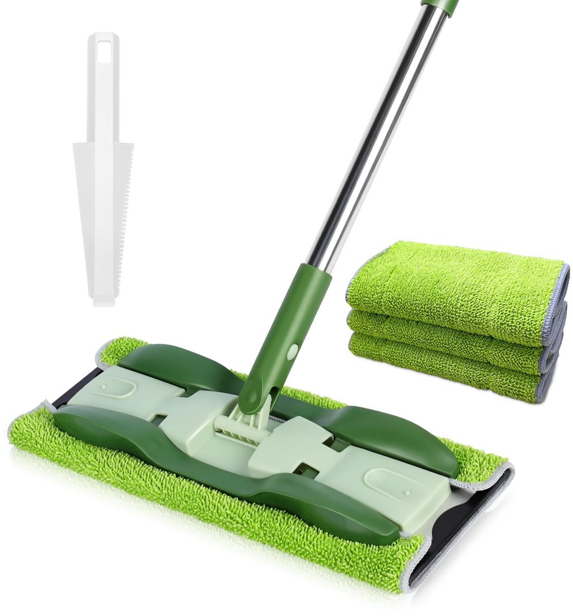 My Ninki ® Uitzonderlijk Veelzijdige Telescoop Dweilmop met Dubbelzijdige Pads voor Efficiënte Vloerreiniging