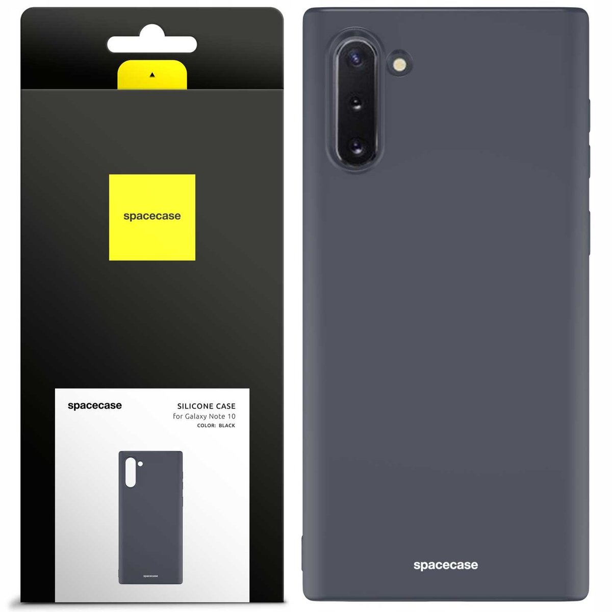 Spacecase Siliconen Hoesje Voor Samsung Galaxy Note 10 Zwart