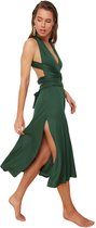 Trendyol Robe droite à manches standard et col en V pour femme