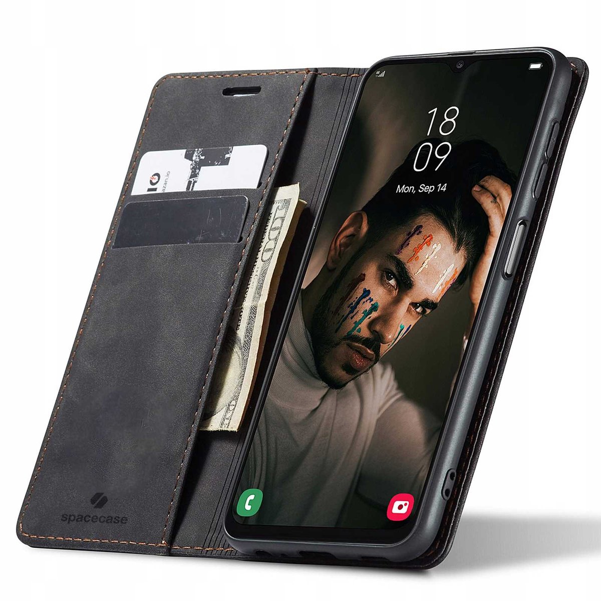 Spacecase Case Cover Voor Samsung Galaxy A13 4G Zwart