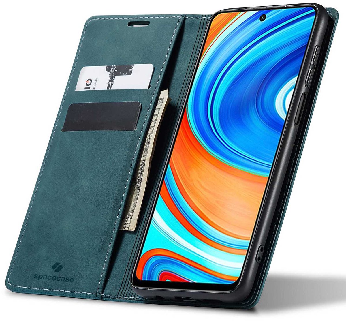 Spacecase Case Portefeuille Case Voor Xiaomi Redmi Note 9S 9 Pro
