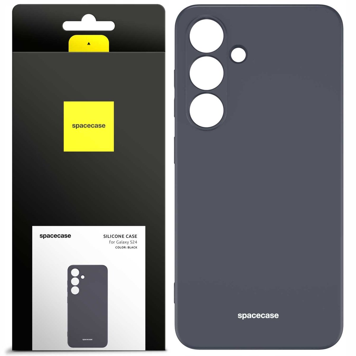Spacecase Siliconen Hoes Voor Samsung Galaxy S24 Zwart