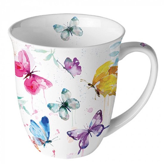 Mok - Butterfly collection white - 400ml