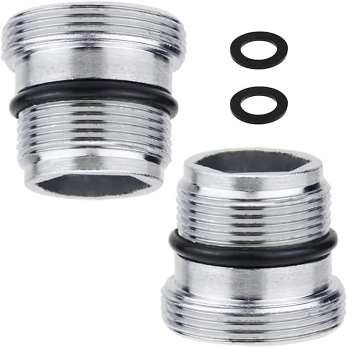 Kraanadapter M18.5 naar M22 - Metalen verbinding voor waterfilters en beluchters
