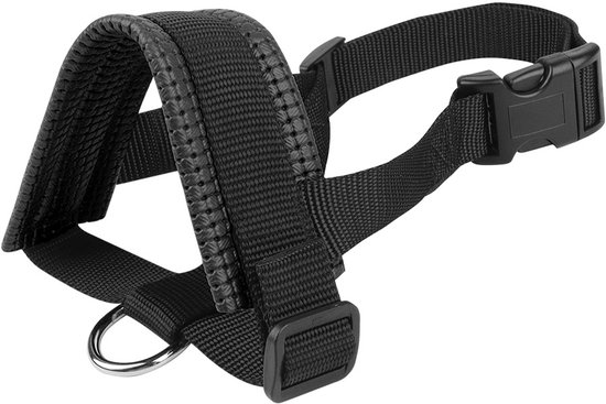 Hondenmuilkorf - Snuit - Comfortabele verstelbare nylon hondenmuilkorf - Anti-blaf- en anti-bijtmuilkorf - Verdikte anti-inname hondenmuilkorf - Geschikt voor kleine, middelgrote en grote honden - Zwart (M)