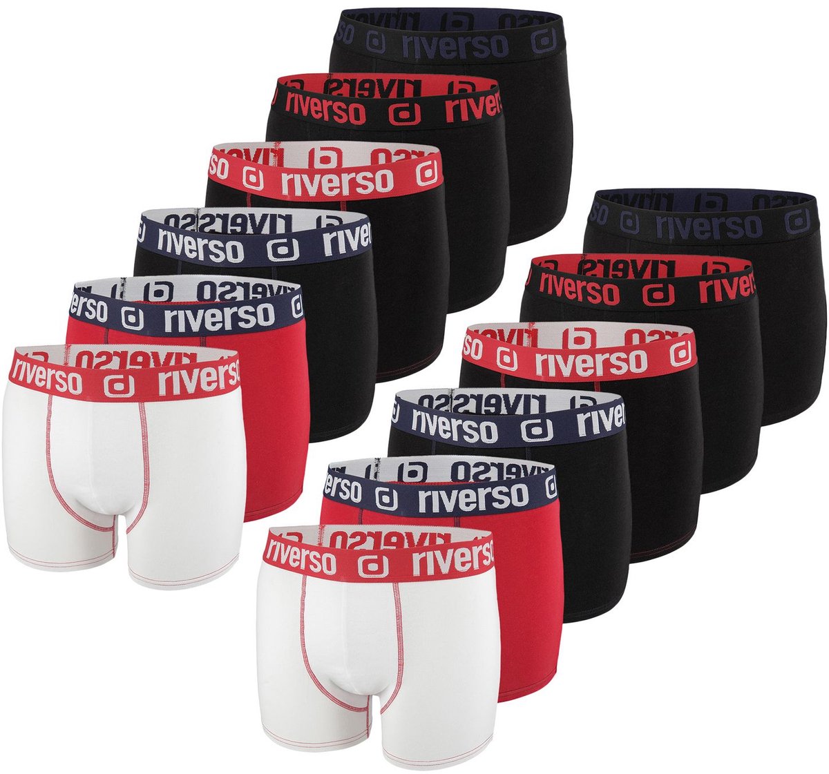 riverso Heren Boxershorts RIVOle 12 Pack Veelkleurig XXL