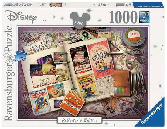 Ravensburger puzzel Mickey Mouse 1000 stukjes Disney klassieker. | bol