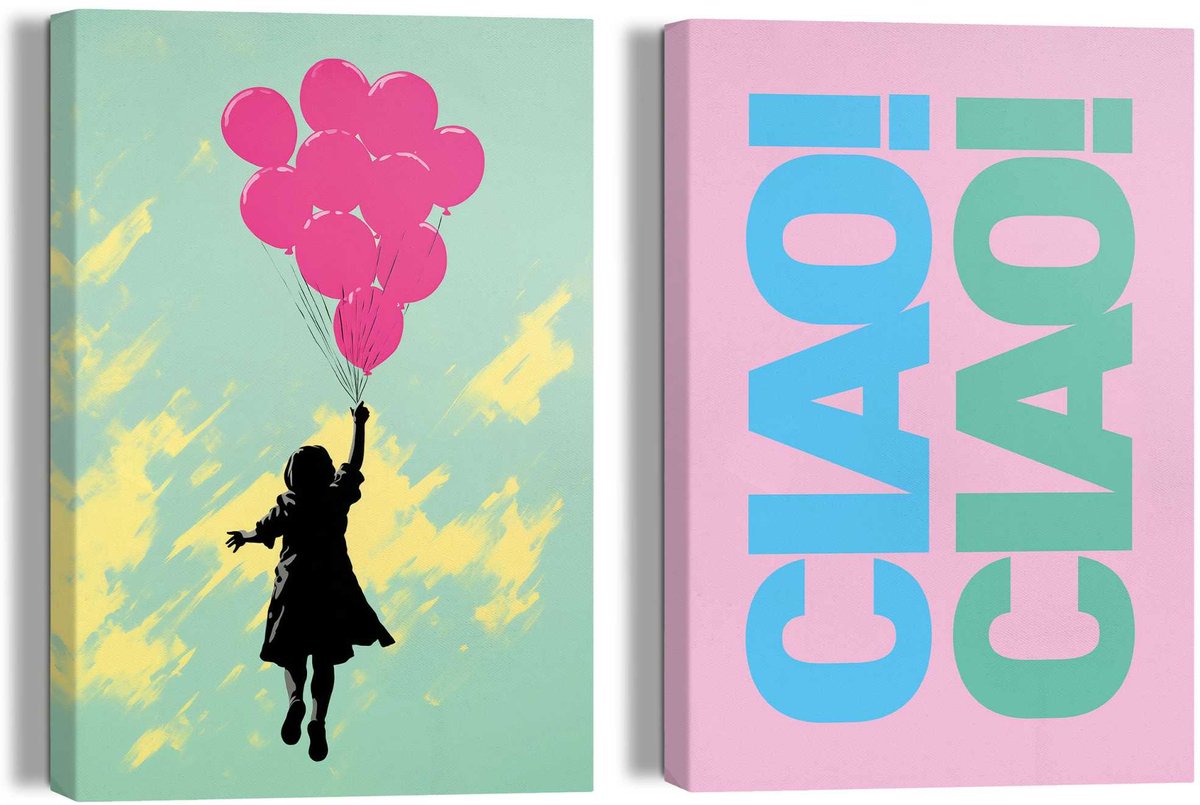 Schilderijen set Ciao Ciao - 30 x 20 - Canvas - REINDERS