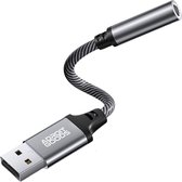 AdroitGoods USB-A Naar 3.5 mm AUX Audio-Adapter - Externe USB (3D) Geluidskaart - Sound Card - USB 5.1