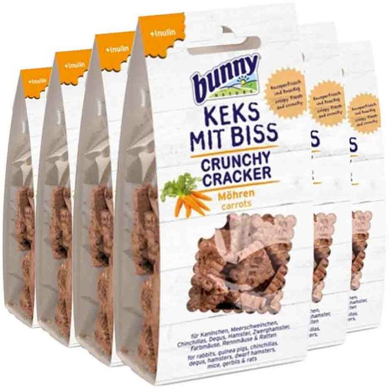 Bunny Nature Crunchy Cracker Wortel - 6 x 50 gr - Voordeelverpakking