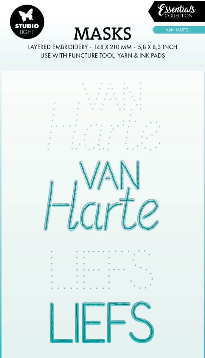 Mask Embroidery van harte - essentials nr. 346