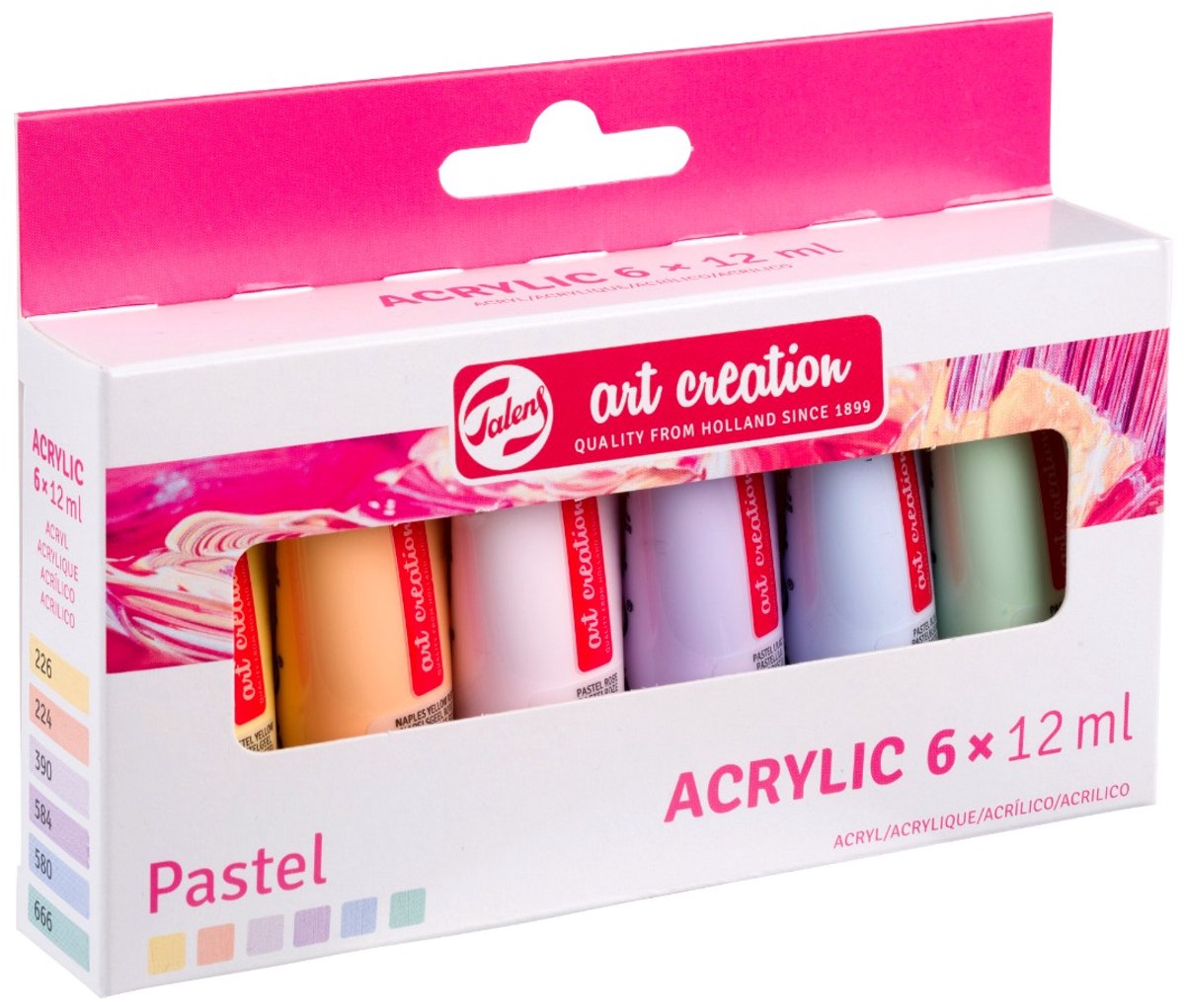Talens Art Creation Acrylverf set Pastel | 6 x 12 ml — afbeelding 2