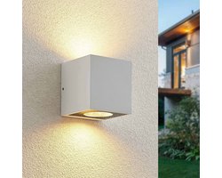 Arcchio - Wandlamp buiten - 2lichts - Aluminium spuitgieten - H: 12.5 cm - GX53 - wit