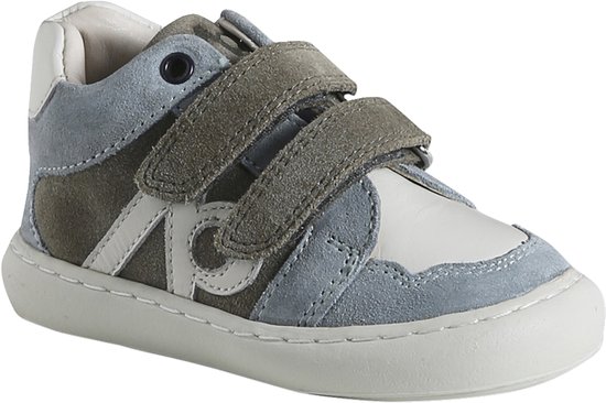 Vertbaudet Baskets bébé garçon en cuir à scratchs