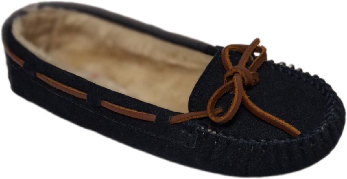 MINNETONKA-MOCASSIN-DARK NAVY-SUEDE-GEVOERD-39-MOCASSIN-DARK NAVY-SUEDE-GEVOERD-39
