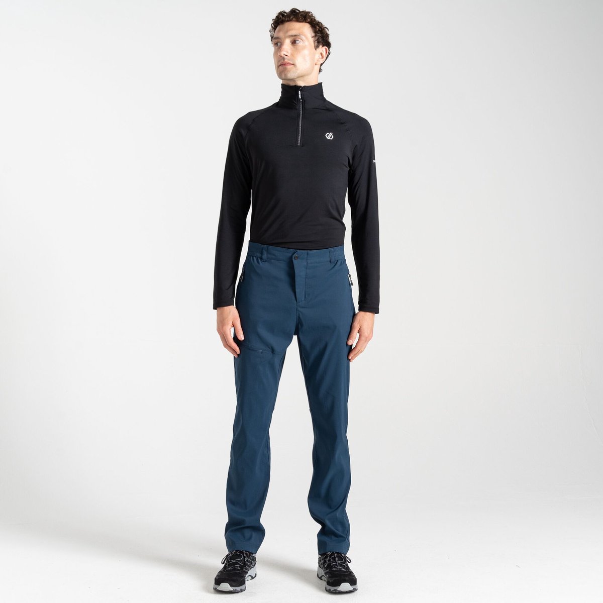Broek Hiking Heren Waterafstotend Uv50+ Bescherming Torrek Blauw