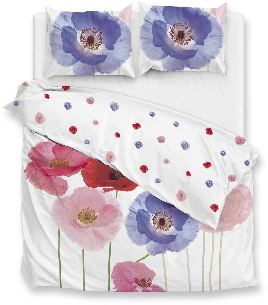 Zo! Home Poppy Dekbedovertrek - Tweepersoons - 200x200/220 cm - white