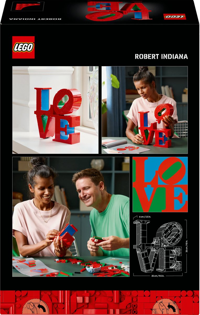 LEGO Art LOVE Woonaccessoire Decoratie Bouwpakket voor Volwassenen, Valentijnscadeau - 31214 — afbeelding 10