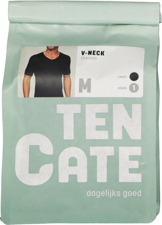 Ten Cate thermo t-shirt v-hals zwart voor Heren | Maat XXL — afbeelding 5