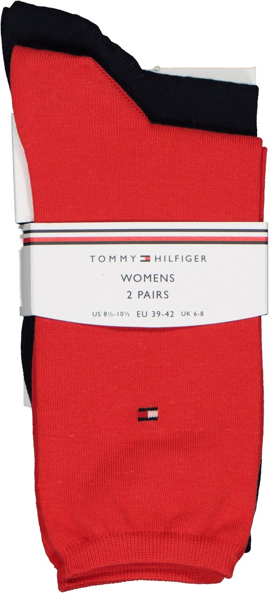 Tommy Hilfiger damessokken Casual (2 - pack) - uni katoen - Tommy rood en blauw — afbeelding 2