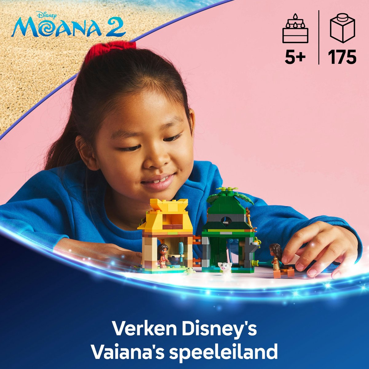 LEGO Disney Vaiana's speeleiland: dubbelzijdig micromodel met 3 figuren thumbnail 6