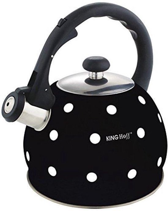 Bouilloire Kinghoff Whistling Black Dot - 2 L