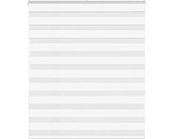 vidaXL - Zebra - rolgordijn - 130x150 - cm - stofbreedte - 125,9cm - polyester - wit