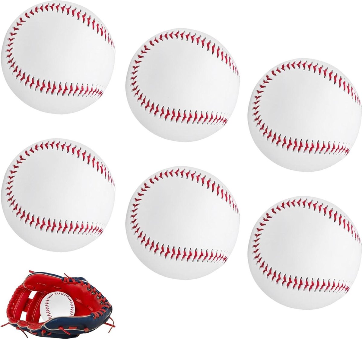 Zachte honkbal 225 cm - professionele handgenaaide PVC honkbal met zachte schuimkern - voor volwassenen en tieners .