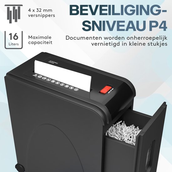 OLYMPIA APS410K - Destructeur de Papier Bureau Vue Fenêtre Coupe Cross 16L P4 Jusqu'à 10 Feuilles Zwart