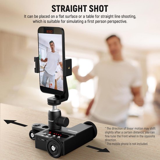 Neewer Elektrische Camera-Trolley Met Verplaatsbare Telefooncamerahouder van Merkloos — afbeelding 2