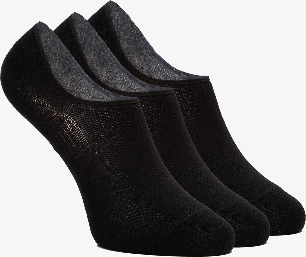 3 paar sneakersokken zwart met antislip gedeelte - Maat 35/38