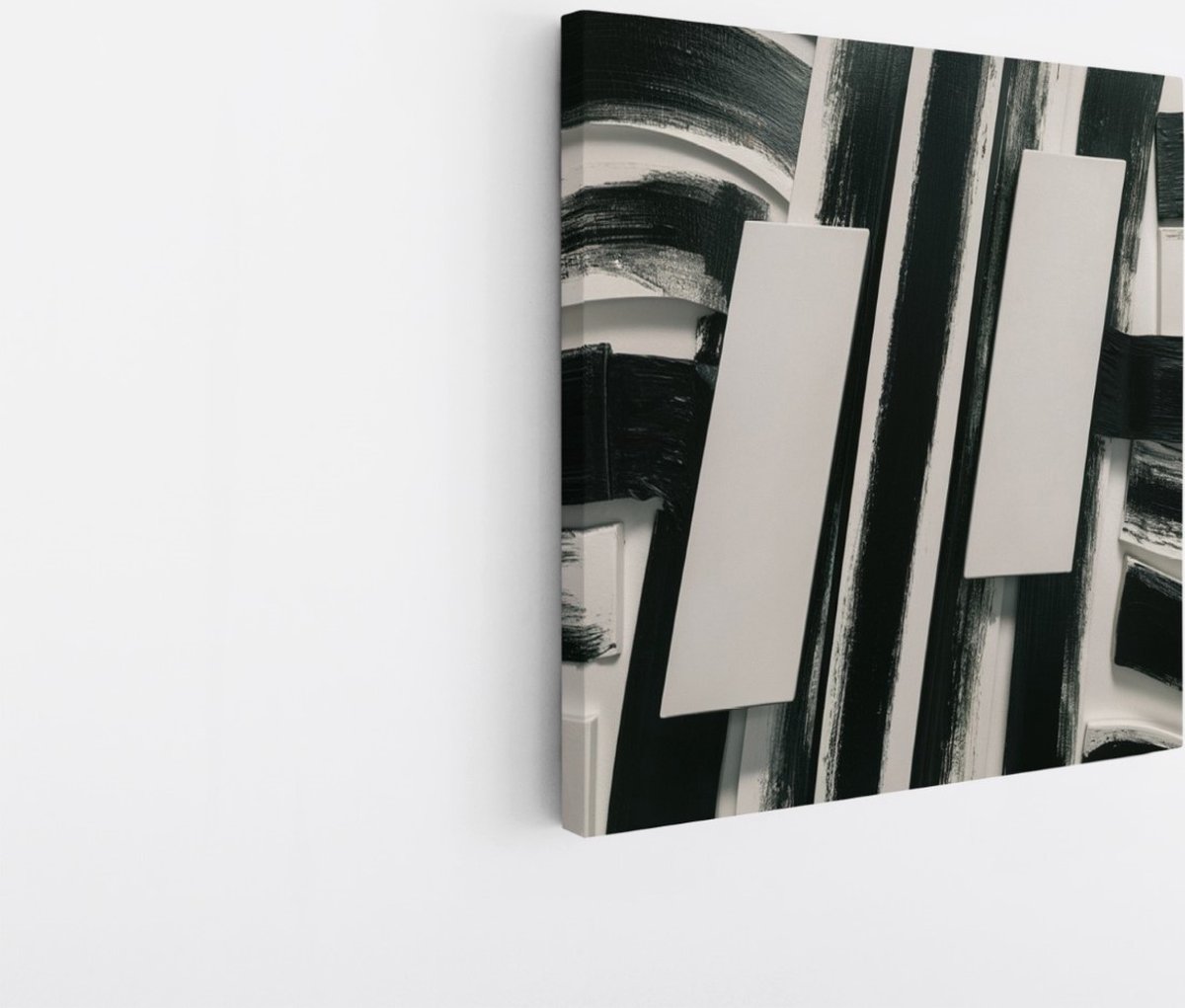 Saammp Canvas Schilderij - Abstract - Geometrische Kunst - 60x60 - Foto op canvas - Wanddecoratie - muurdecoratie Woonkamer - Slaapkamer decoratie - Canvas Print Multicolor