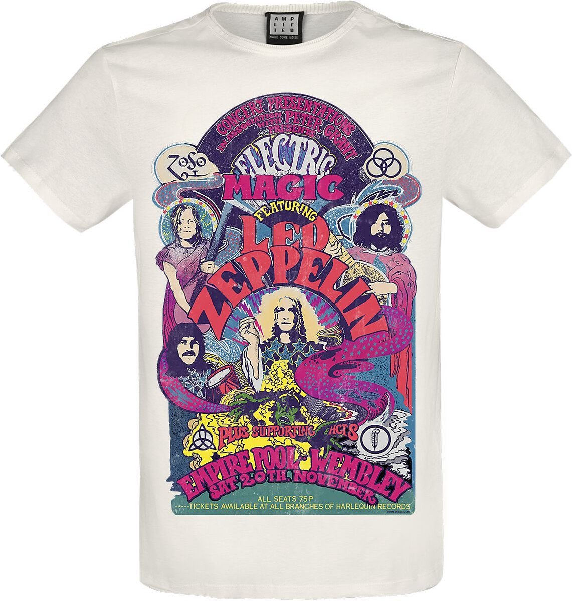 Led Zeppelin Amplified Collection - Electric Magic Heren T-shirt - gebroken wit - XXL