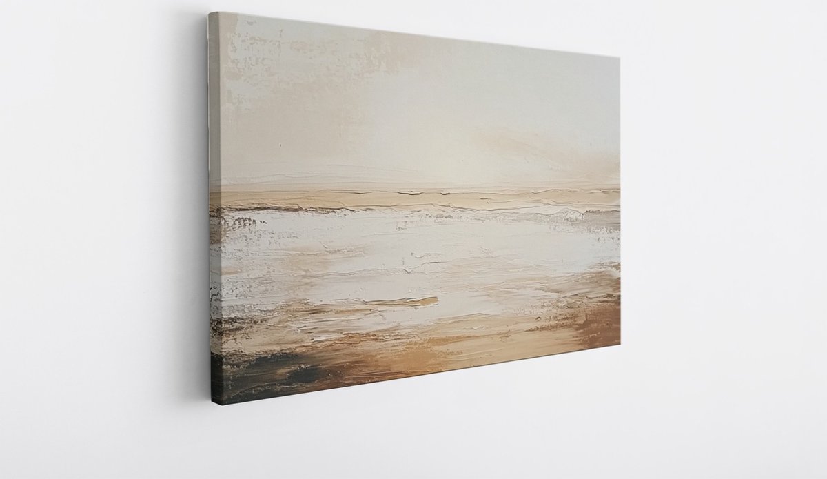 Saammp Canvas Schilderij - Minimalistisch - Abstract kunstwerk - 90x60 - Foto op canvas - Wanddecoratie - Muurdecoratie Woonkamer - Slaapkamer decoratie - Canvas Print Multicolor