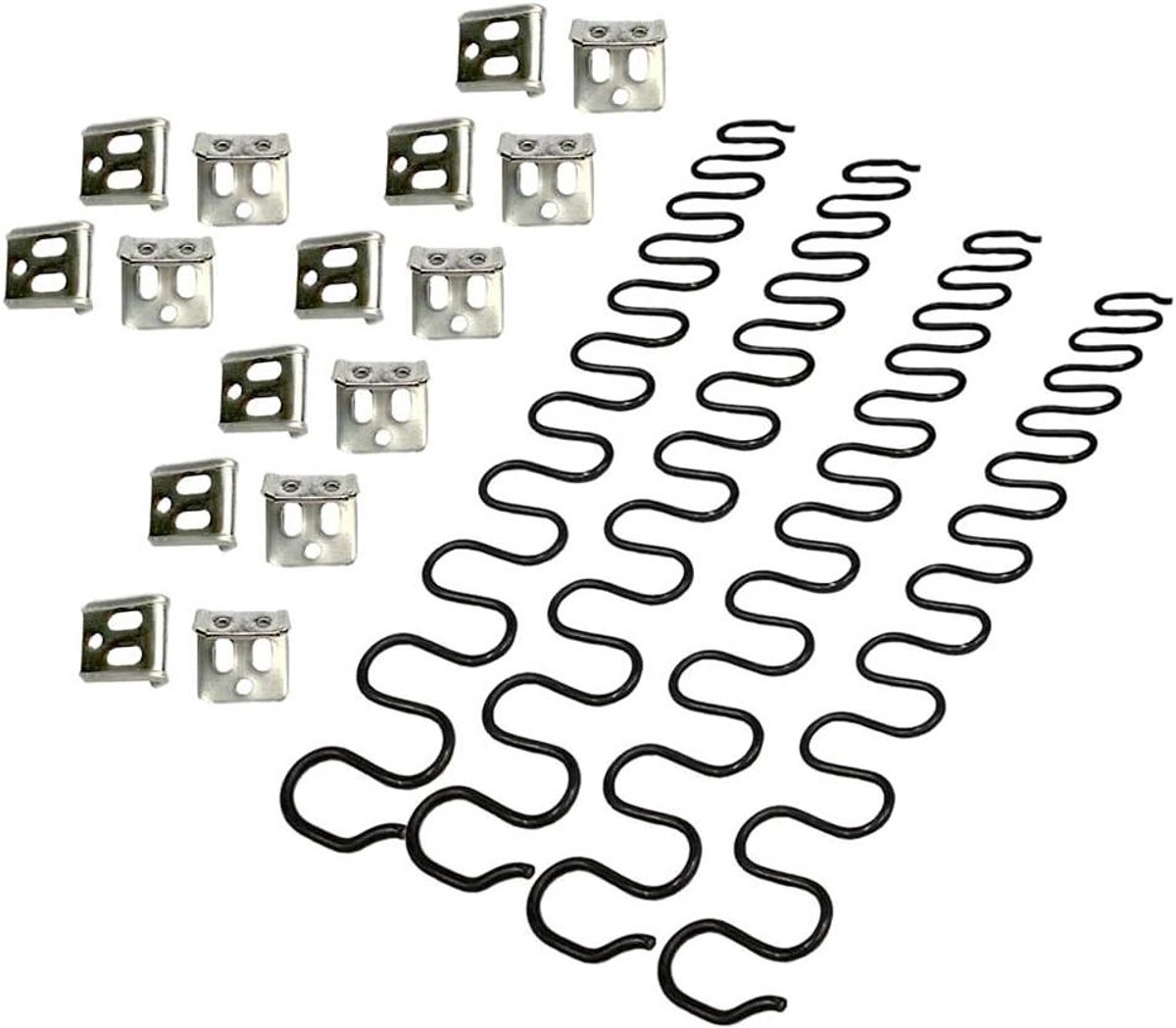 Image of 4 stuks Bankveren 635 cm met 16 stuks S-clips en 40 draaddiameter - reparatieset voor zitplaatsen in meubels, interieurdecoratie, auto of andere toepassingen