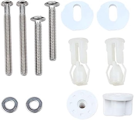 5 paar schroeven voor toiletbrilset, universele wc-bril, bevestigingsset met schroeven, roestvrij stalen scharnier, voor toiletdeksel, deksel, toiletbril, reparatieonderdelen