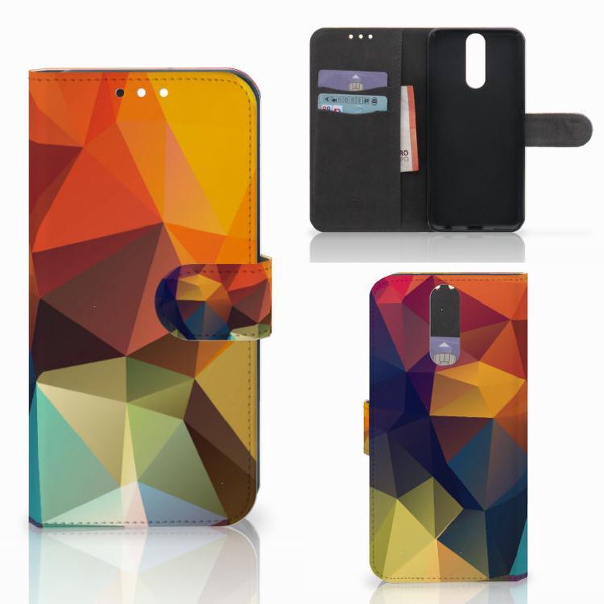 Samsung Galaxy A30 Book Case Polygon Color