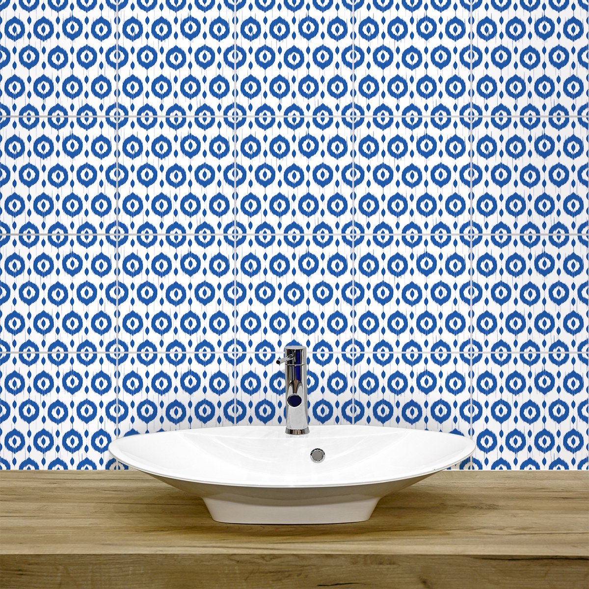 Ambiance Sticker Muurstickers - Zelfklevende tegelmuurstickers voor keuken en badkamer - 9 Boheemse tegelstickers van Ozalee - 9 stickers 20x20cm Multi color