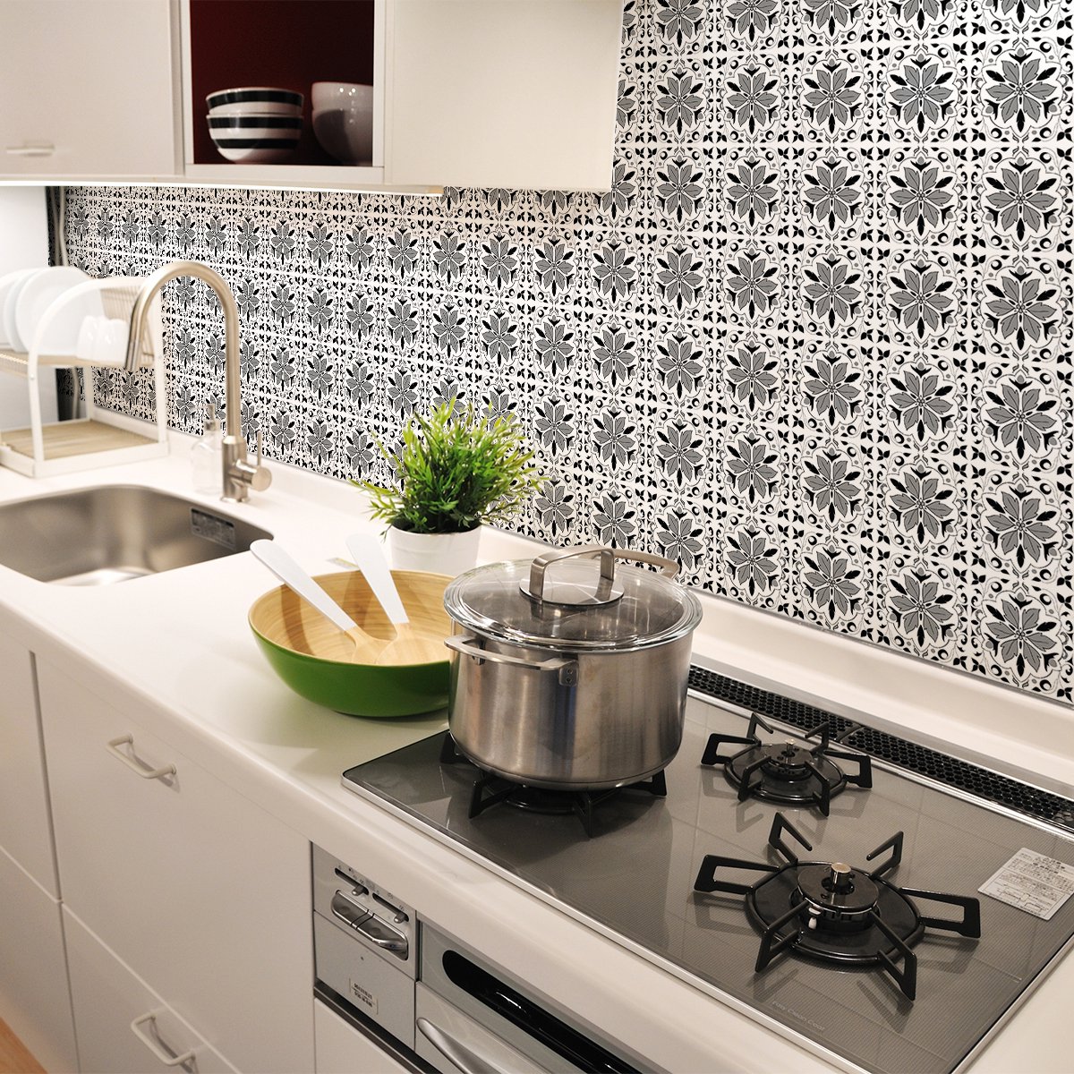 Ambiance Sticker Zelfklevende tegelmuurstickers voor keuken en badkamer - 30 Vitoriano Azulejo tegelstickers - 30 stickers 15x15cm Multi color